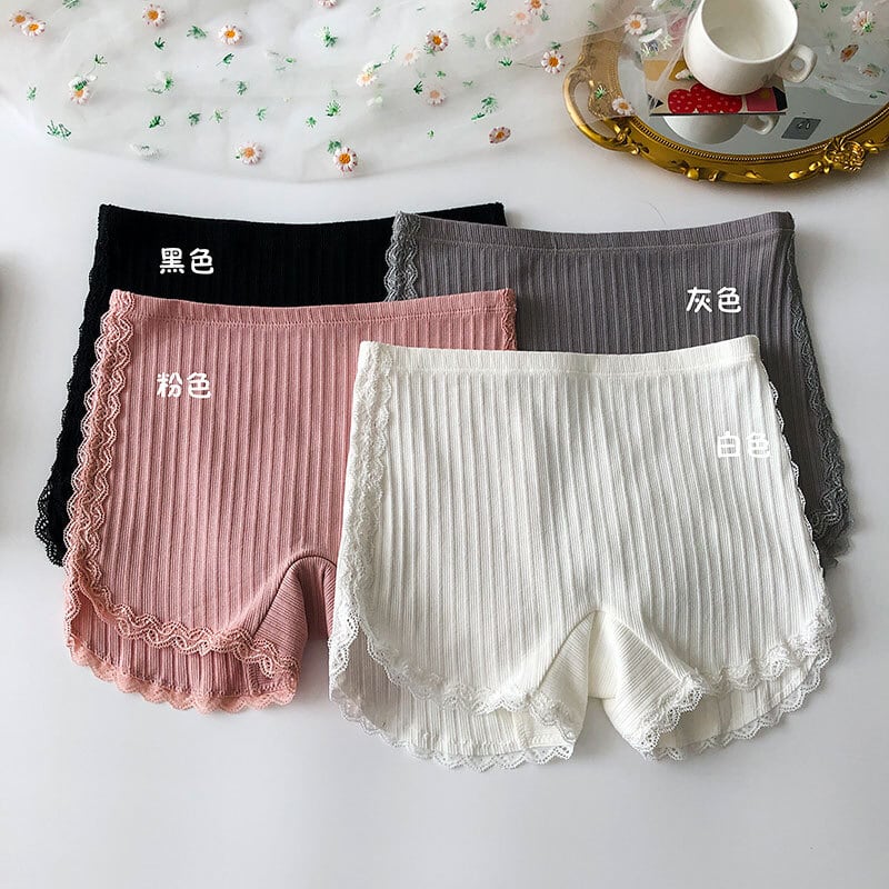 ホワイトパンツ サマーレースレギンス 薄手ブラックショーツ 夏物 ブルマー 萌量不足28751488948