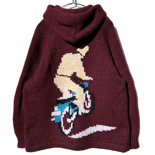 Vintage zip-up knit hoodie [1980s-] Vintage Knit Hoodie