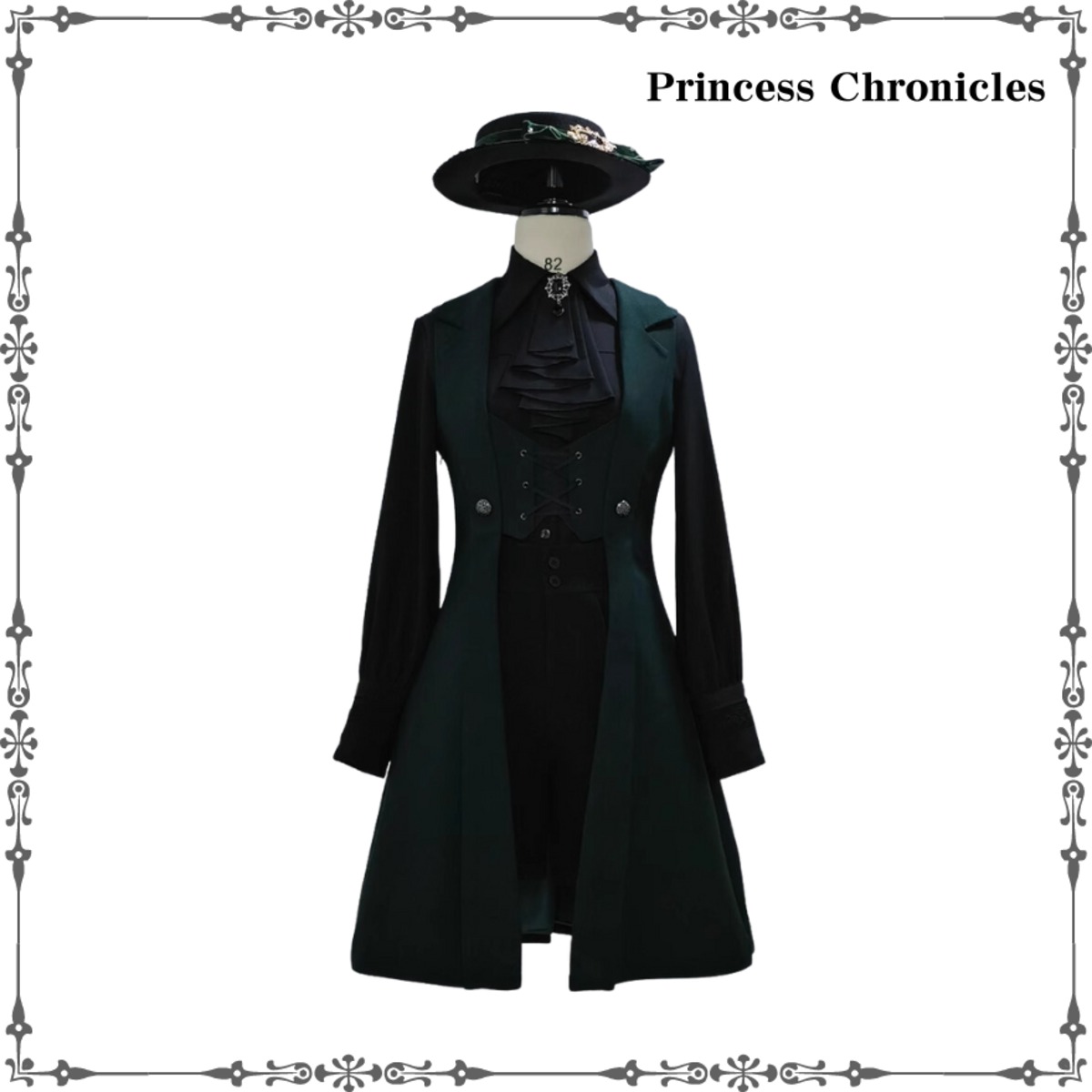 ロリータファッション通販 SEASONZ 王子 皇子系 ブランド Princess Chronicles オリジナル dark 病み可愛い ロングベスト  レトロ 麗人 コンカフェ 舞台衣装 ロリィタ | ロリータファッション通販 SEASONZ〜女の子の可愛いがギュッと詰まったお店～