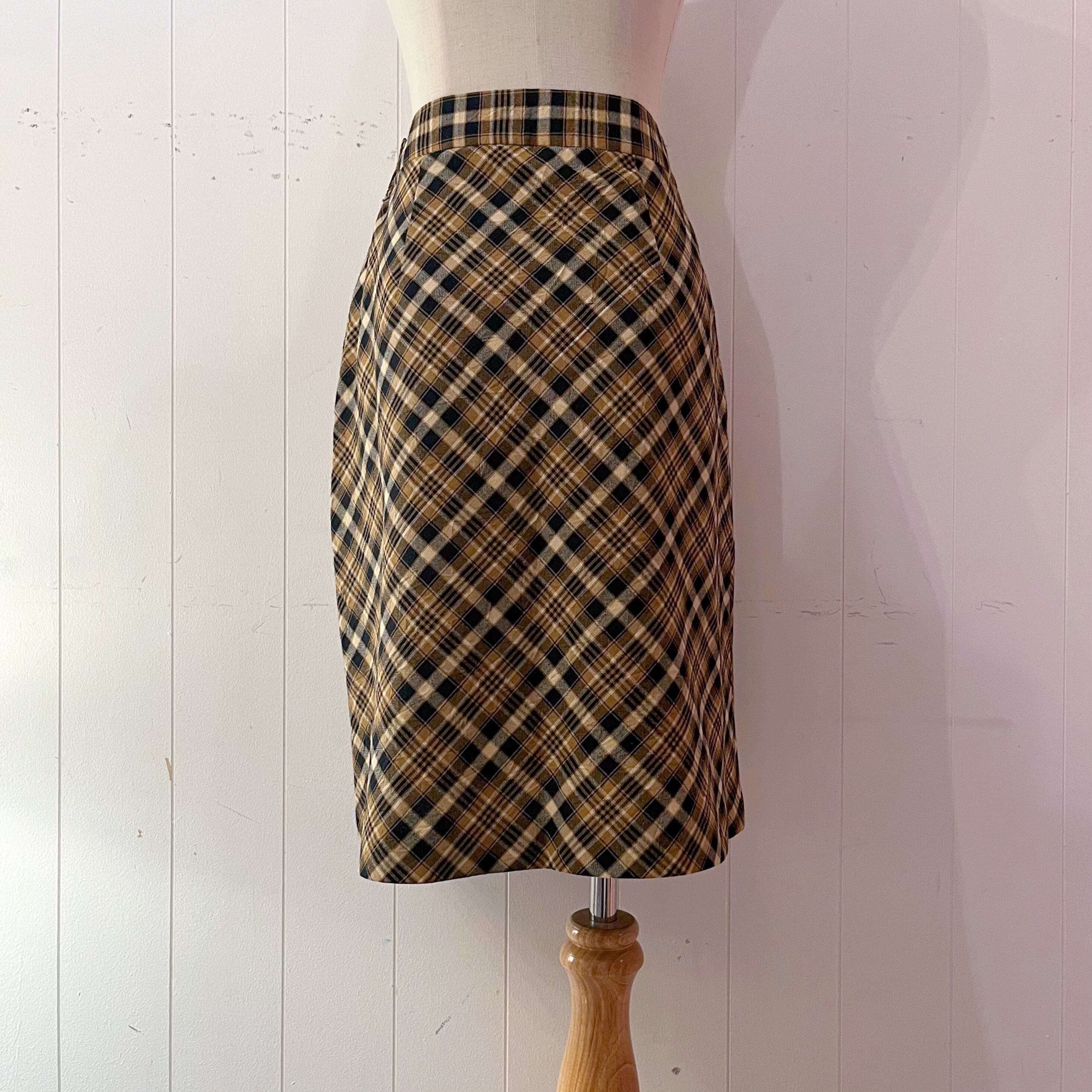 flower embroidery check mini skirt