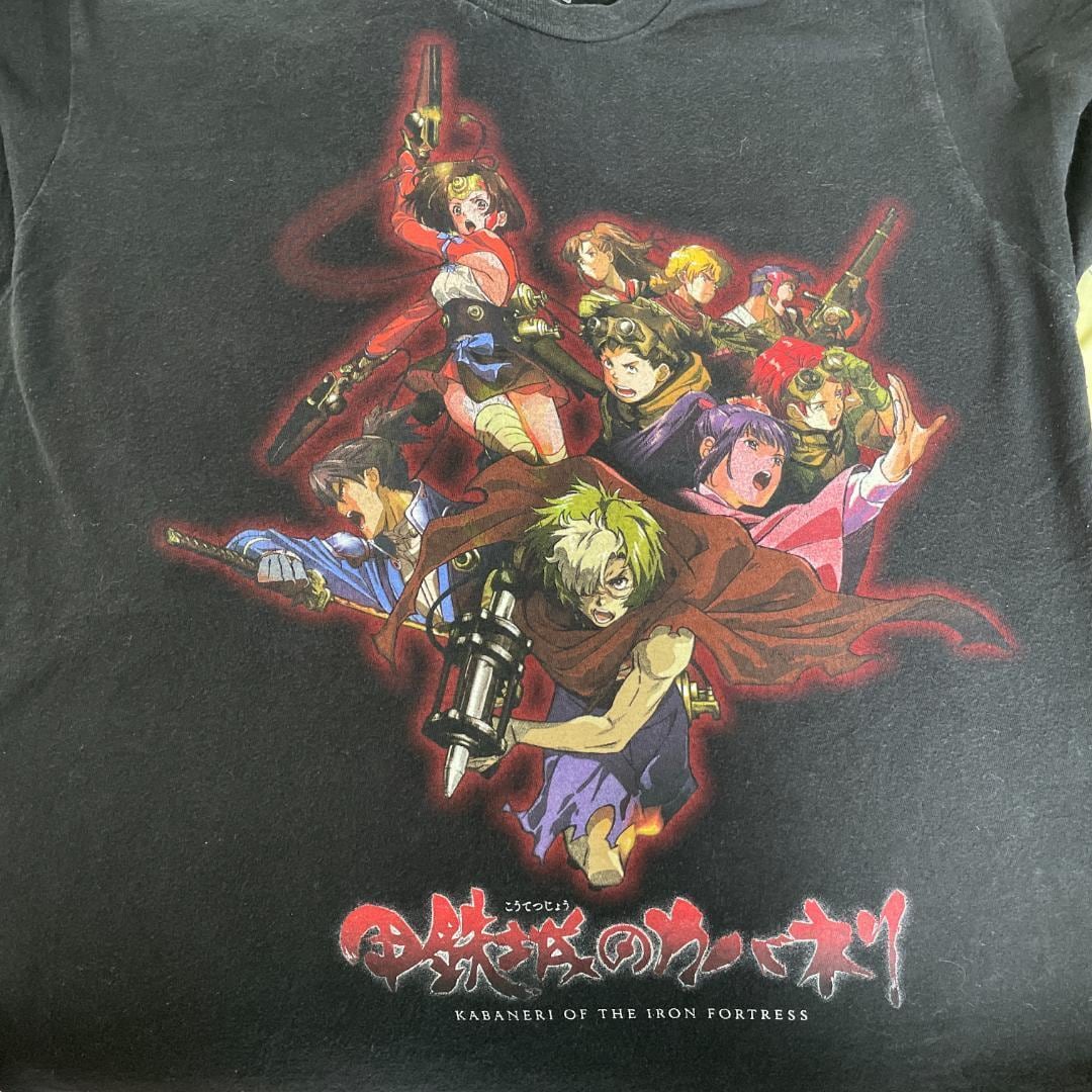 【L】甲鉄城のカバネリ アニメ Tシャツ 海外企画 USオフィシャル 古着 GG191 Tシャツ 甲鉄城のカバネリ アニメTシャツ S 黒 全員集合