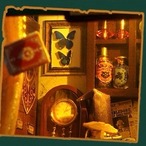 DIY コテージ クリエイティブ ブックエンド マジックナイト ライトオーナメント 手作り 組み立て 3Dパズル 女の子 男の子 おもちゃ ギフト クリスマス ホリデー プレゼント 北欧 モダン ブラウン グリーン