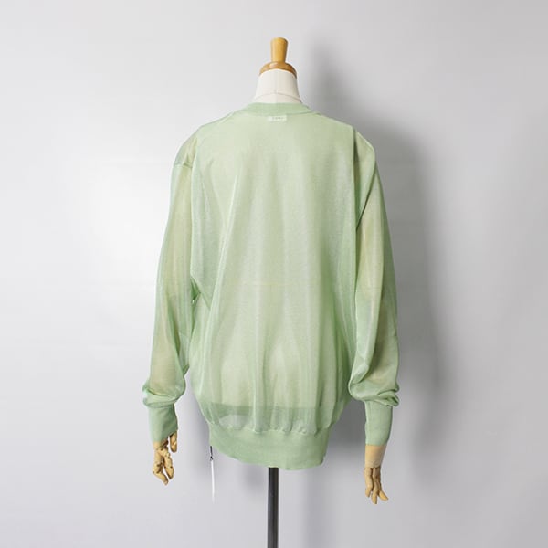 【LIME】<LOEFF>シアー クルーネック ニット プルオーバー LOEFF＞シアー クルーネック ニット プルオーバー