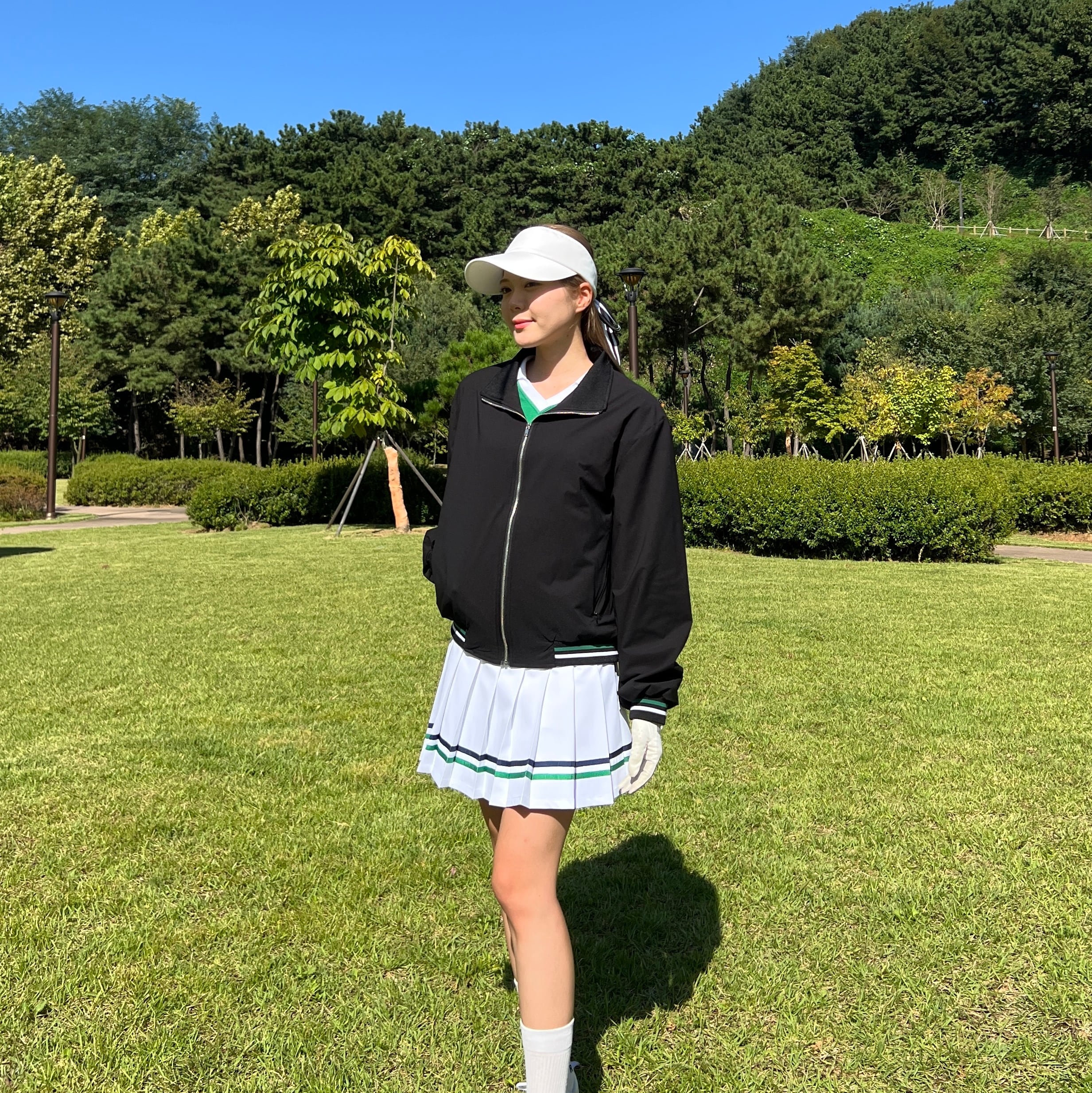 renoma 韓国限定ゴルフウェア レザースカート ゴルフウェア スカート