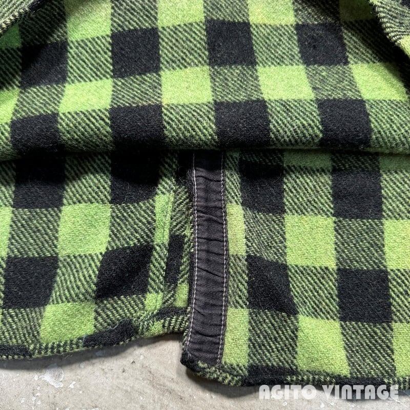 30's JCPenney Co バッファローチェックウールシャツ グリーン 30's JCPenney Co バッファローチェックウールシャツ グリーン