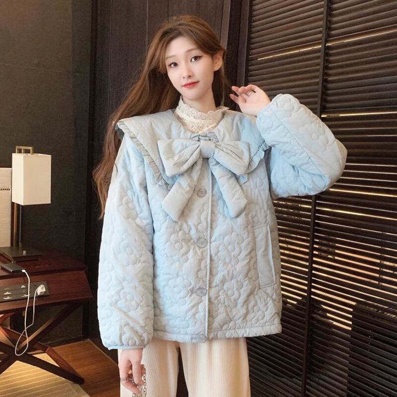 ブルージャケット ウィンター コットン 大人ガーリー スウィート キュート カジュアル 冬物 萌量不足18890670034