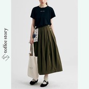 【2color】エフォートレスボリュームプリーツスカート P0032