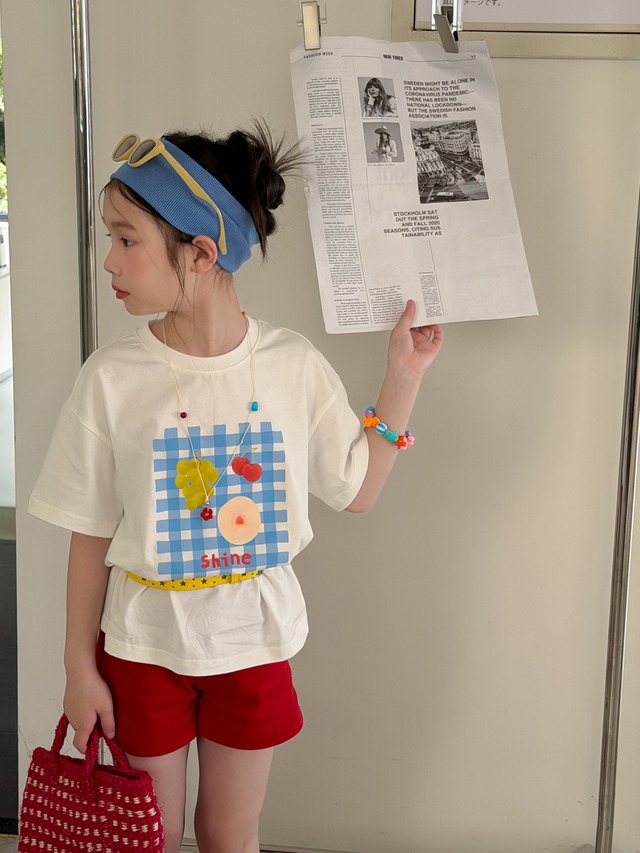 【KID】シャインフルーツプリント半袖Tシャツ - 5