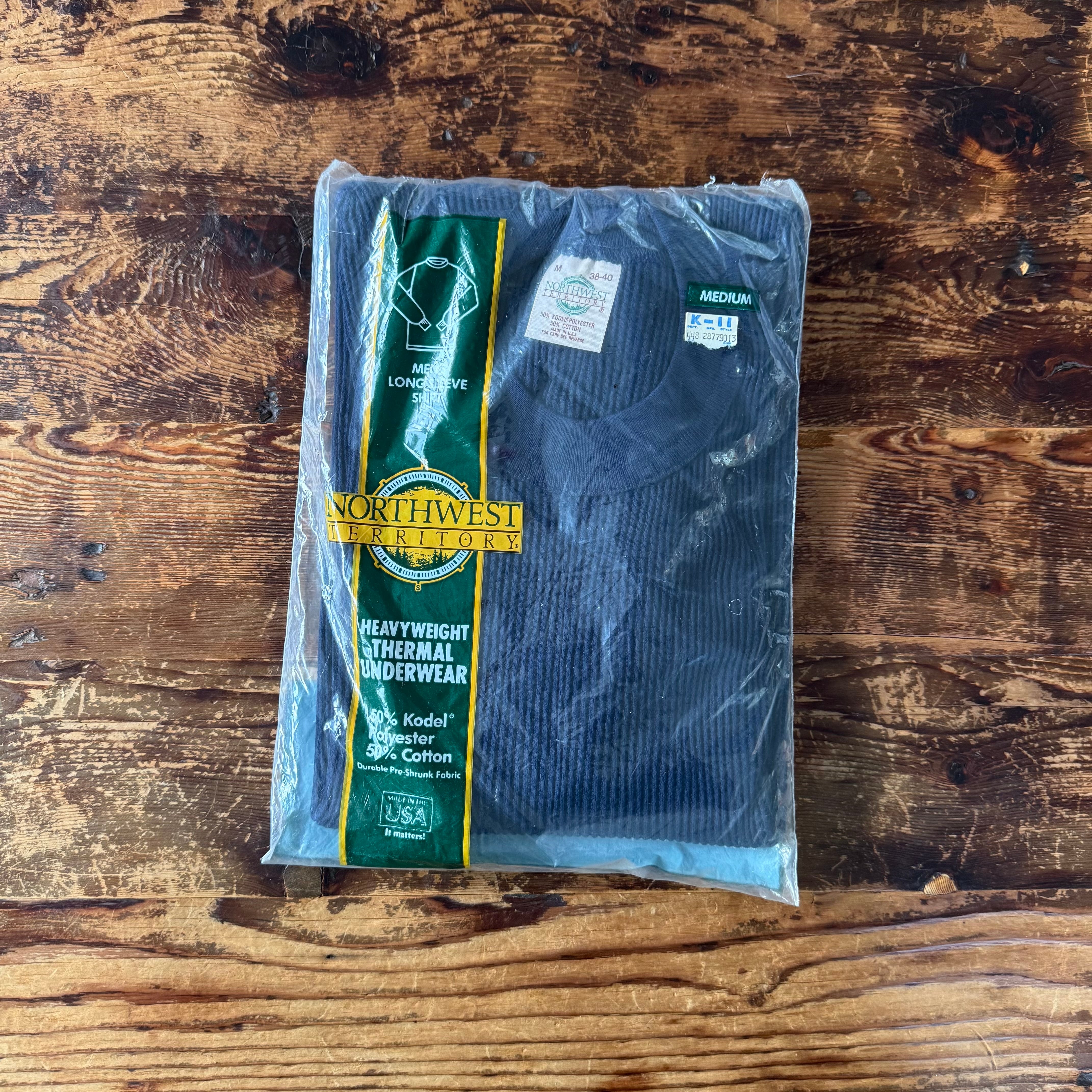 DEADSTOCK "Northwest Territory” Thermal shirt/Navy/M