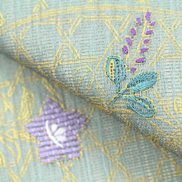 特選の夏帯》 京都の呉服店【健勝苑】 涼やかな【蘇州刺繍】 上品に