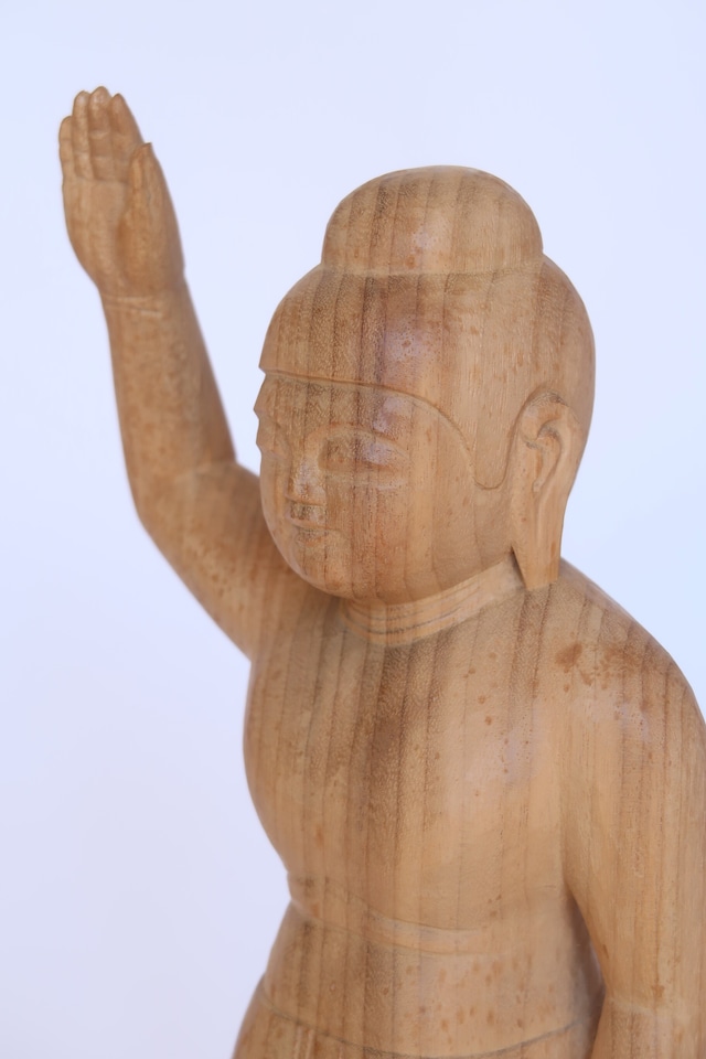 Birth Buddha ― An Original Wood Sculpture by Tessō Mori