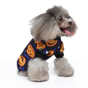 【PET】5色展開ハロウィン総柄4脚タイプロンパース