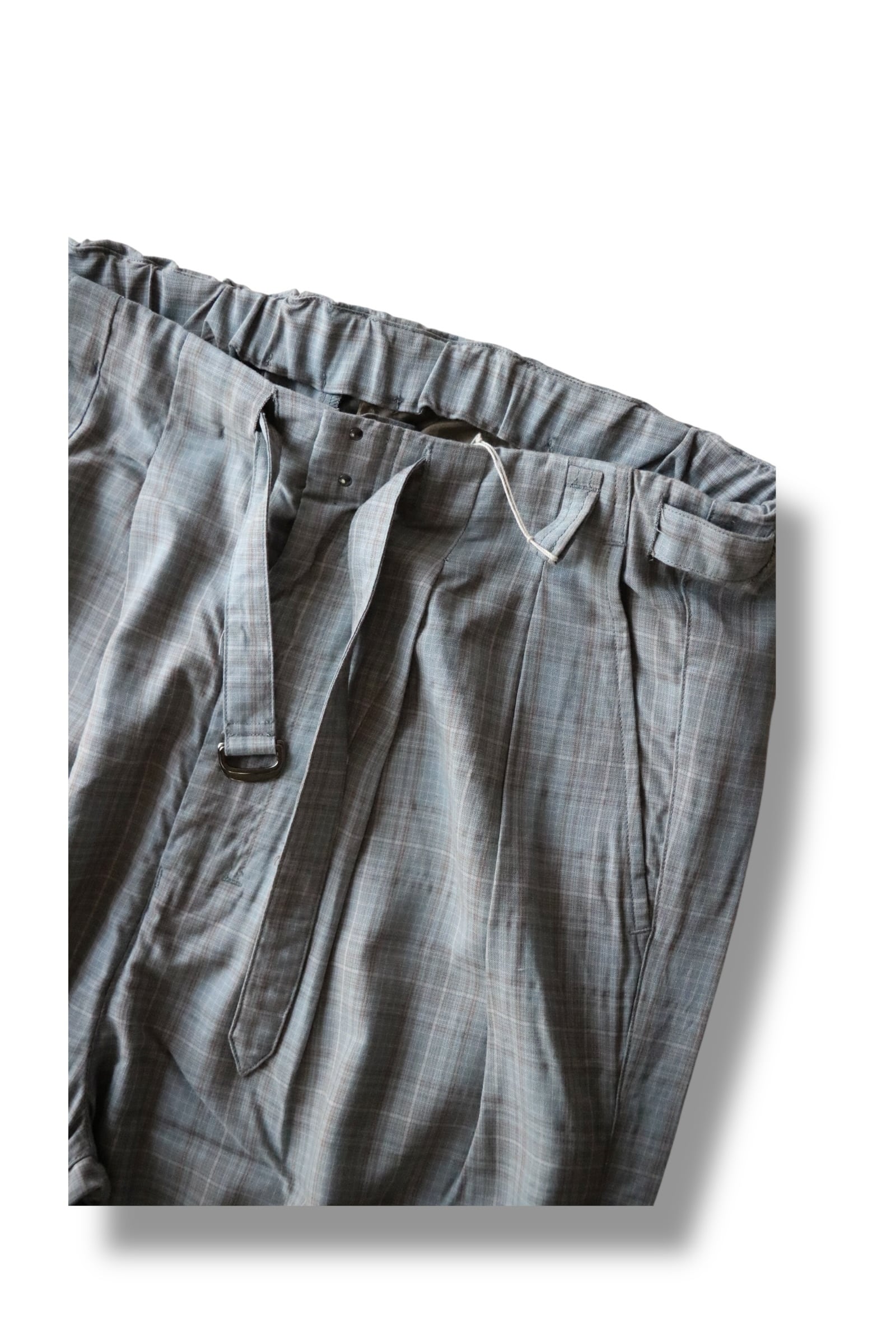 Ancellm -AGING CHECK BELT-LESS SLACKS- / ANC-PT104 / アンセルム