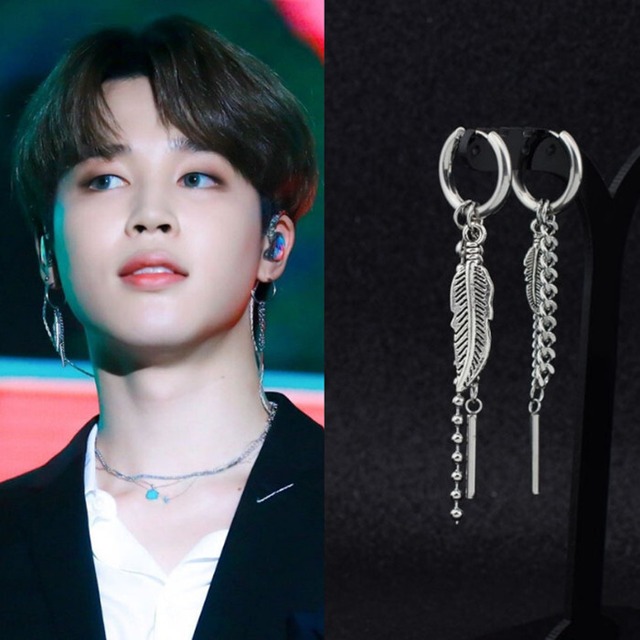 2点セット1ペア Bts 防弾少年団 おしゃれピアス メンズイヤリング レディースイヤリング ノンホール 韓国 韓国ファッション メンズピアス レディースピアス Transittrade