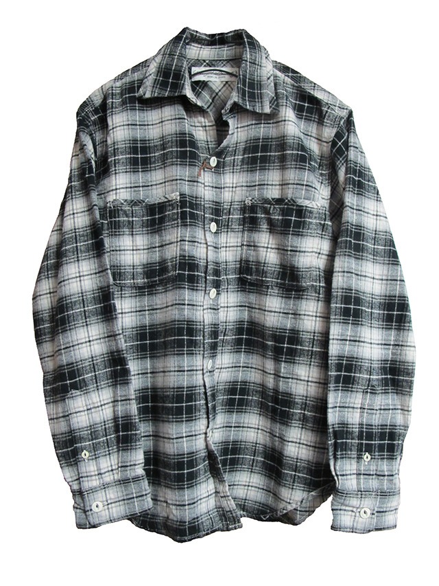 flannel check shirt / gray