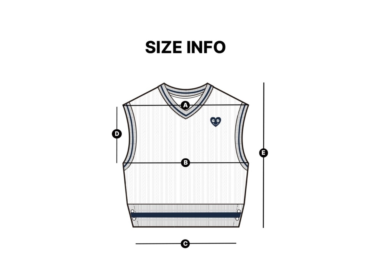 GOXO ゴーエックスオー ゴルフウェア スマイルハートザガードVネックベスト ホワイト