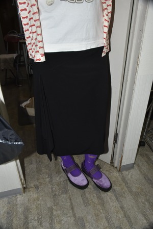 DoReMi Unique Series – French Black Draped Skirt