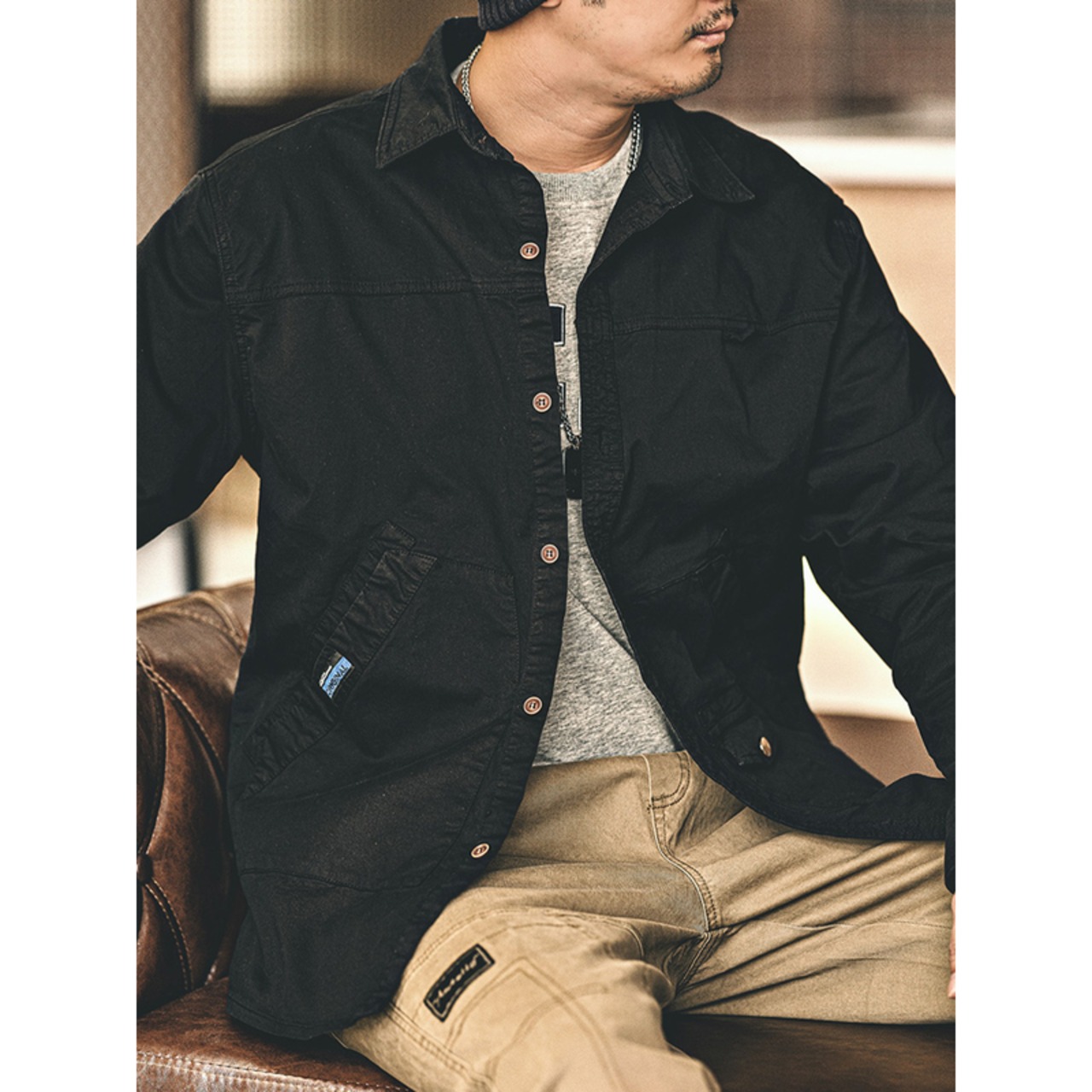 Shirt Jacket Button Work Shirt ◇H0275