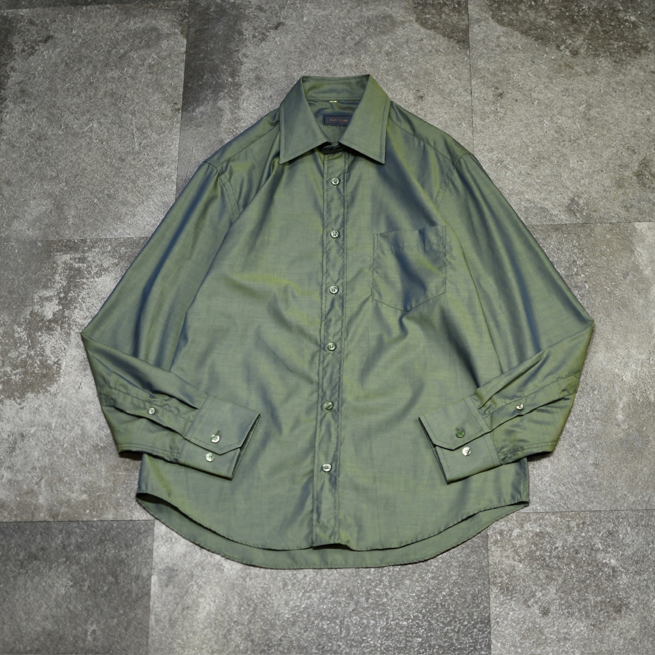 khaki iridescence dress shirt