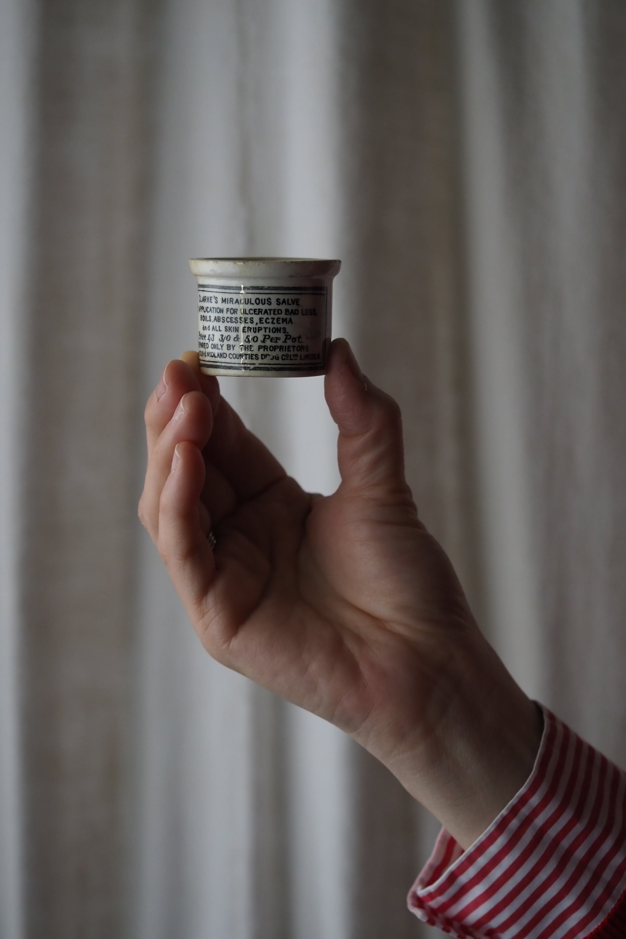 イギリス19世紀の軟膏壺-antique ointment pot | アンティーク
