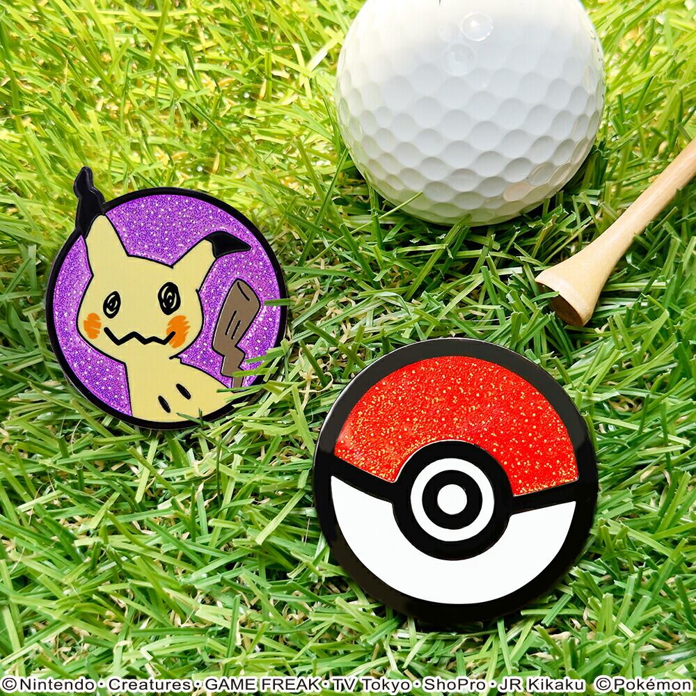 ポケモン ゴルフマーカーBIGサイズ（ミミッキュ） マグネット クリップ