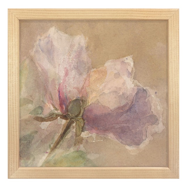[額縁付き] Verwelkte roos 熟した薔薇 アートポスター 223×223mm 天然木 ポスターフレーム 木製 絵画 日本製 APFS101