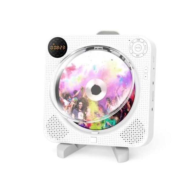 ポータブルスピーカー 壁掛けcdプレーヤー 高音質 多機能ポータブルCD