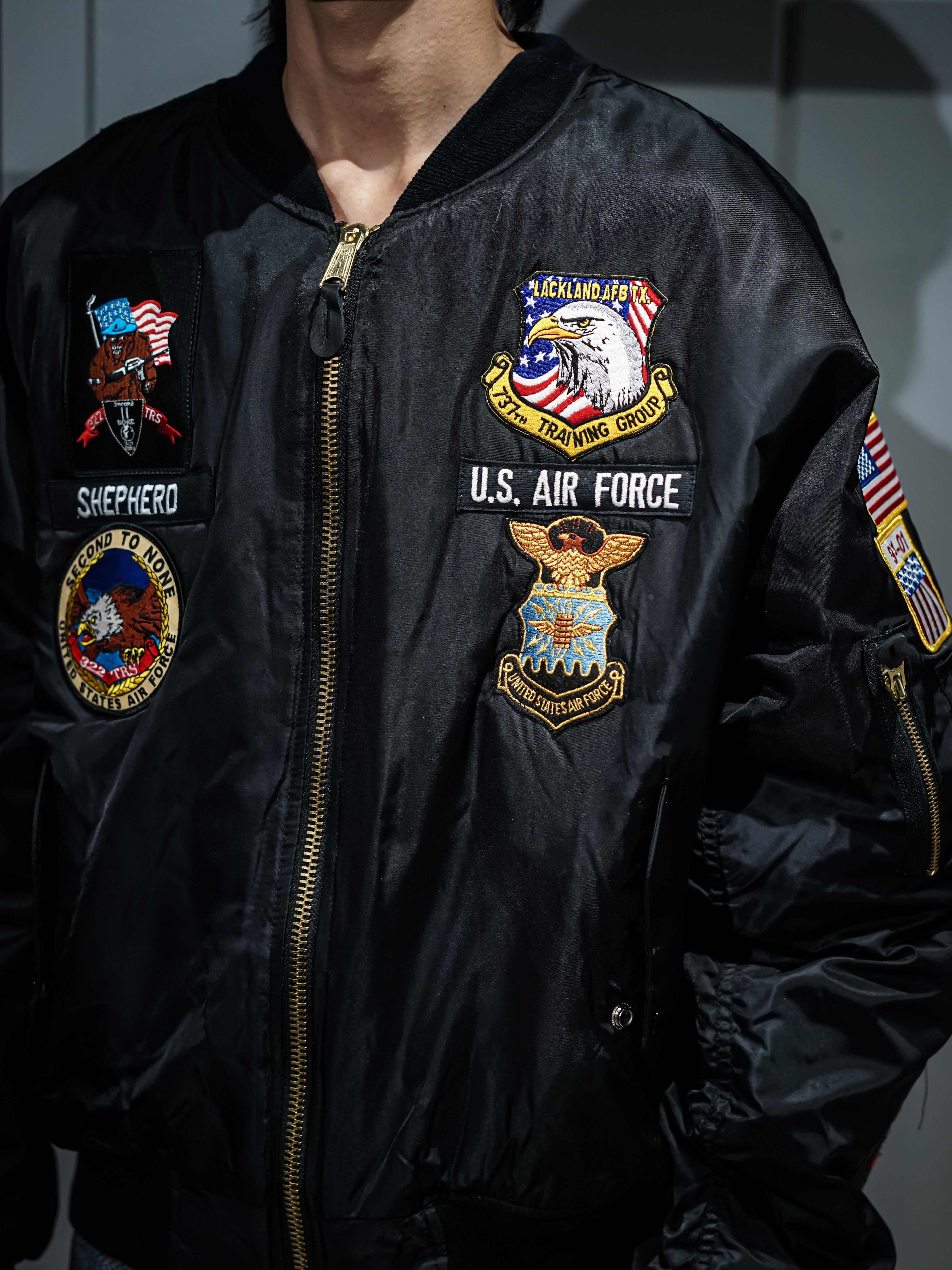 add (C) vintage】U.S. Air Force MA-1 Shaped Flight Jacket | Caka