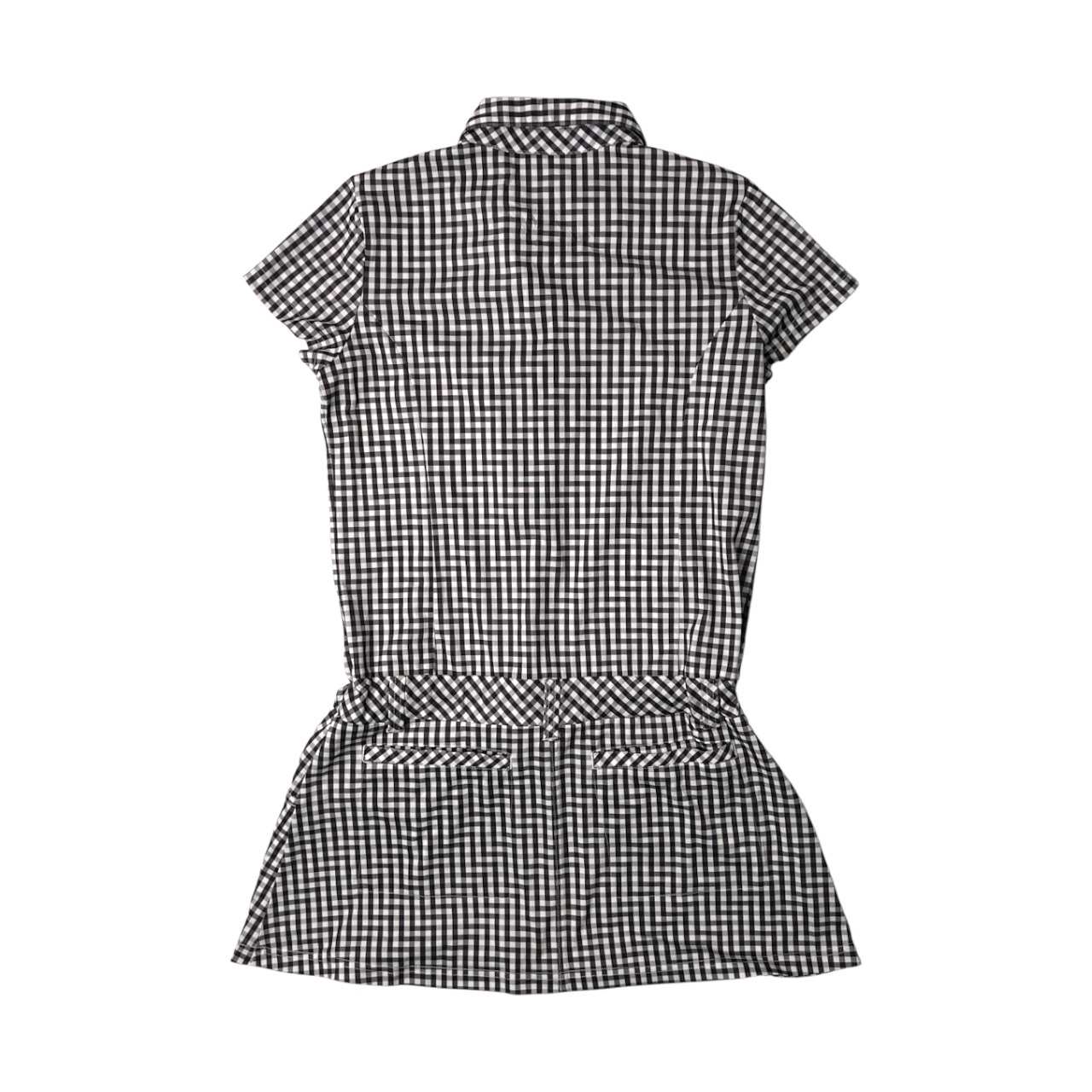 FILA フィラ ゴルフ チェック柄 オールインワン ロンパース L/ブラック ホワイト