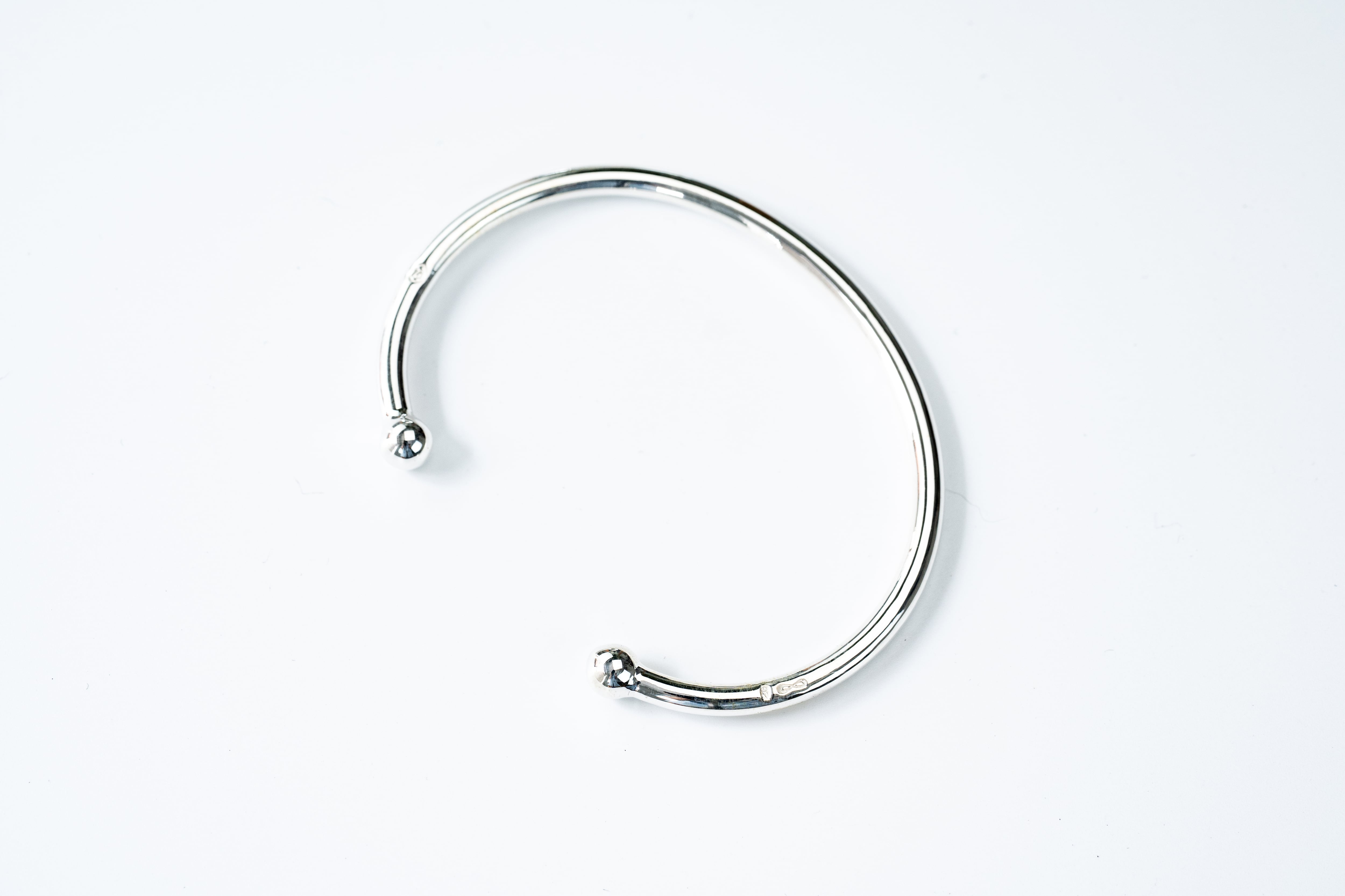 BN-059 Double ball bangle | WAKAN SILVER SMITH online store