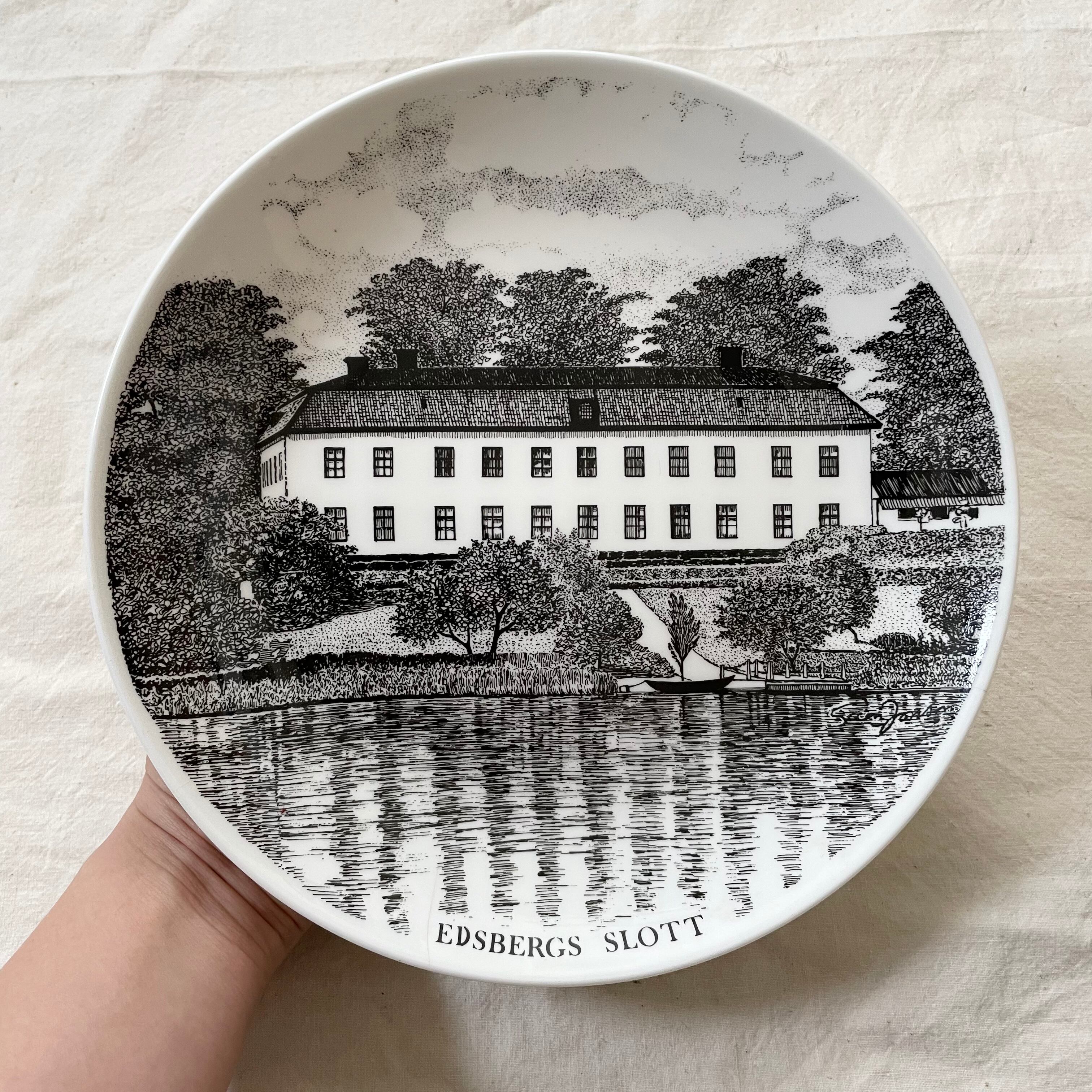 風景模様の飾り皿7