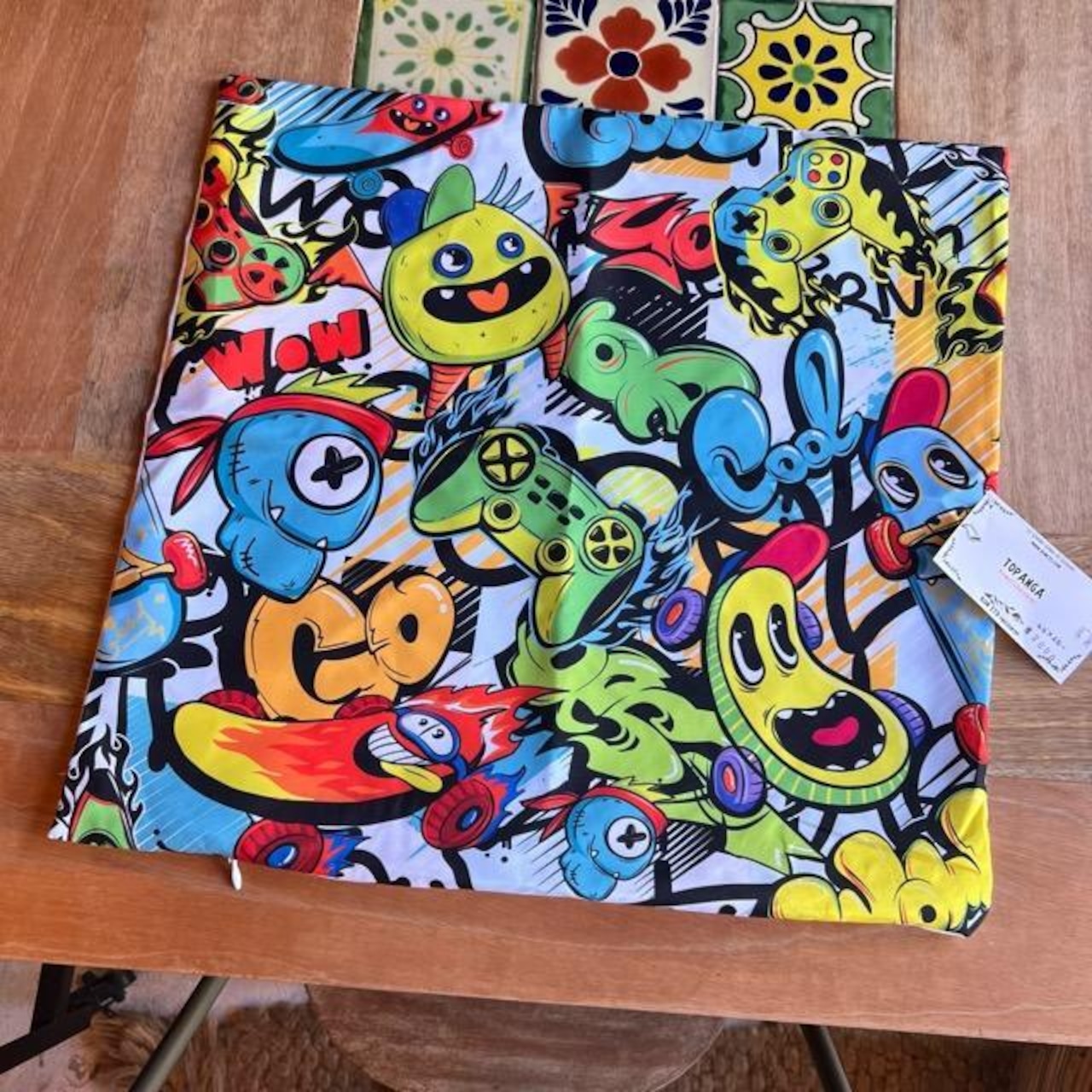 TOPANGA Homefurnishing アメリカンコミッククッションカバー 45×45cm game monster クッションカバー アメリカンコミック ポップアート