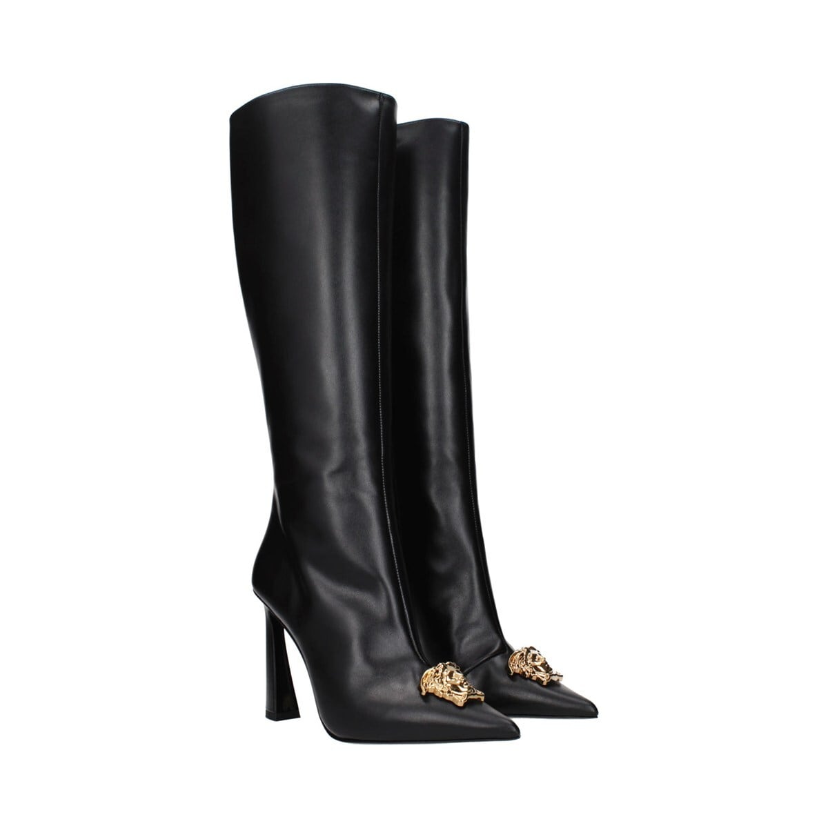VERSACE ヴェルサーチ レディース ブーツ レザー ブラック