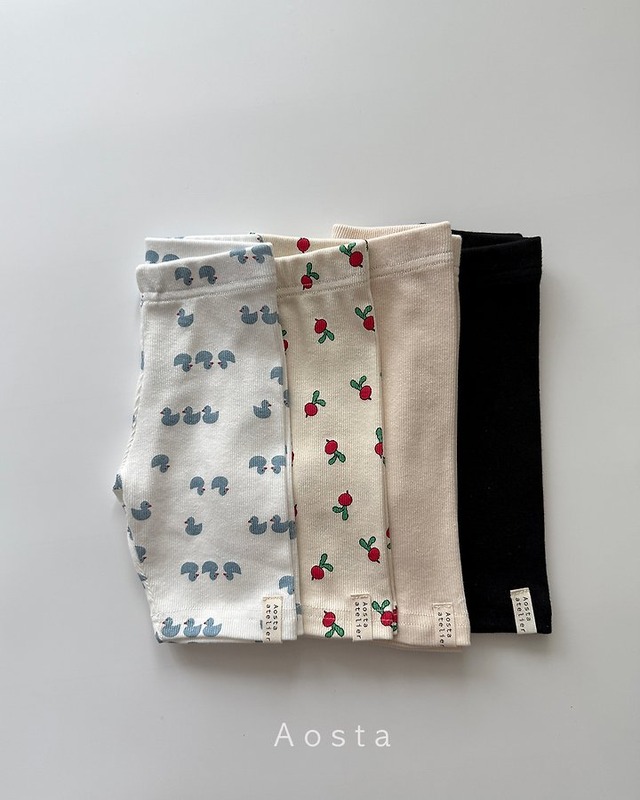 【取寄】aosta｜ribbed biker pants｜リブバイカーパンツ｜S-XXL｜baby&kids｜26 summer