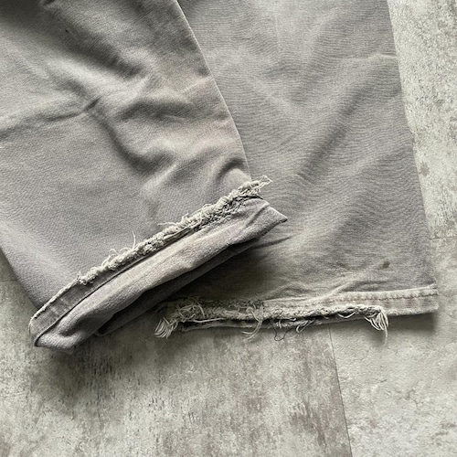 襤褸 USA生地製 グレー ダブルニー Carhartt B136 35×30 詳細写真18