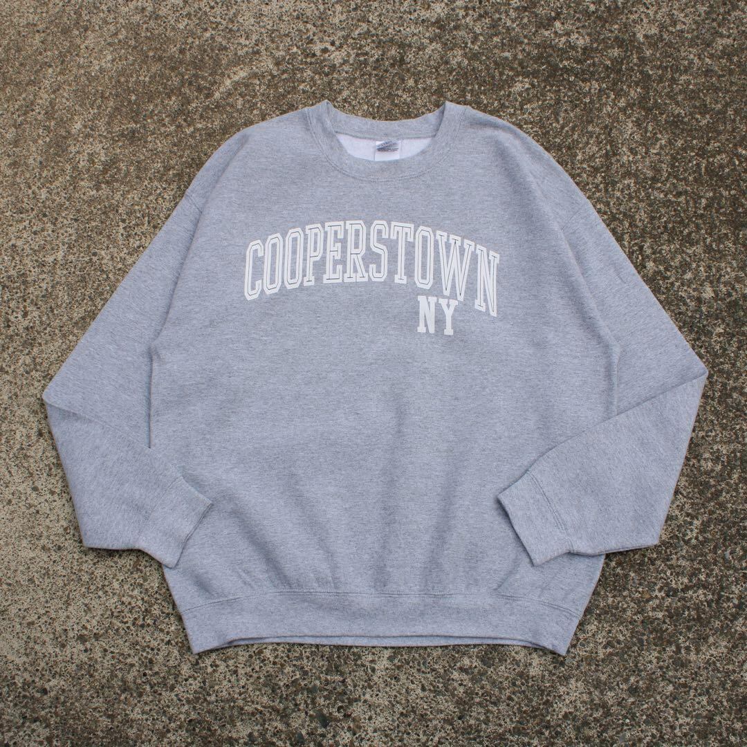 【Lサイズ】COOPERSTOWN, NY "野球の聖地" 大きめ 古着 スウェット