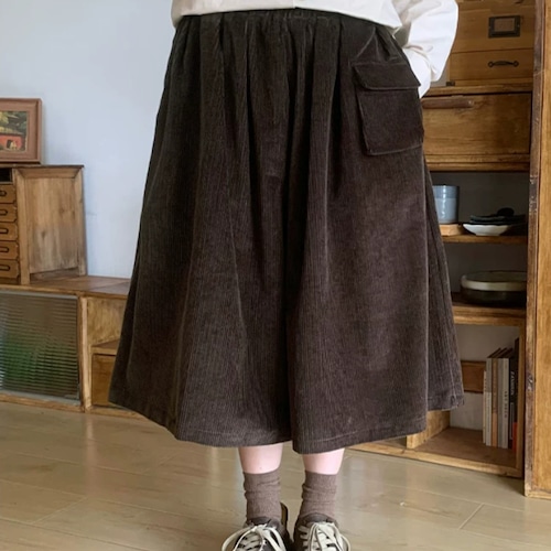 コーデュロイキュロットパンツ ・12552