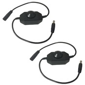 LitaElek DC 12V - 24V 3A LEDテープ調光スイッチオフコードLED調光器でDCジャックPWM調光コントローラ（DCオスメスアダプタ付き）LEDテープライトコネクタ SMD用コネクタ5050 3528 2835 5630 LEDストリップ COB LEDテープライト（2個）