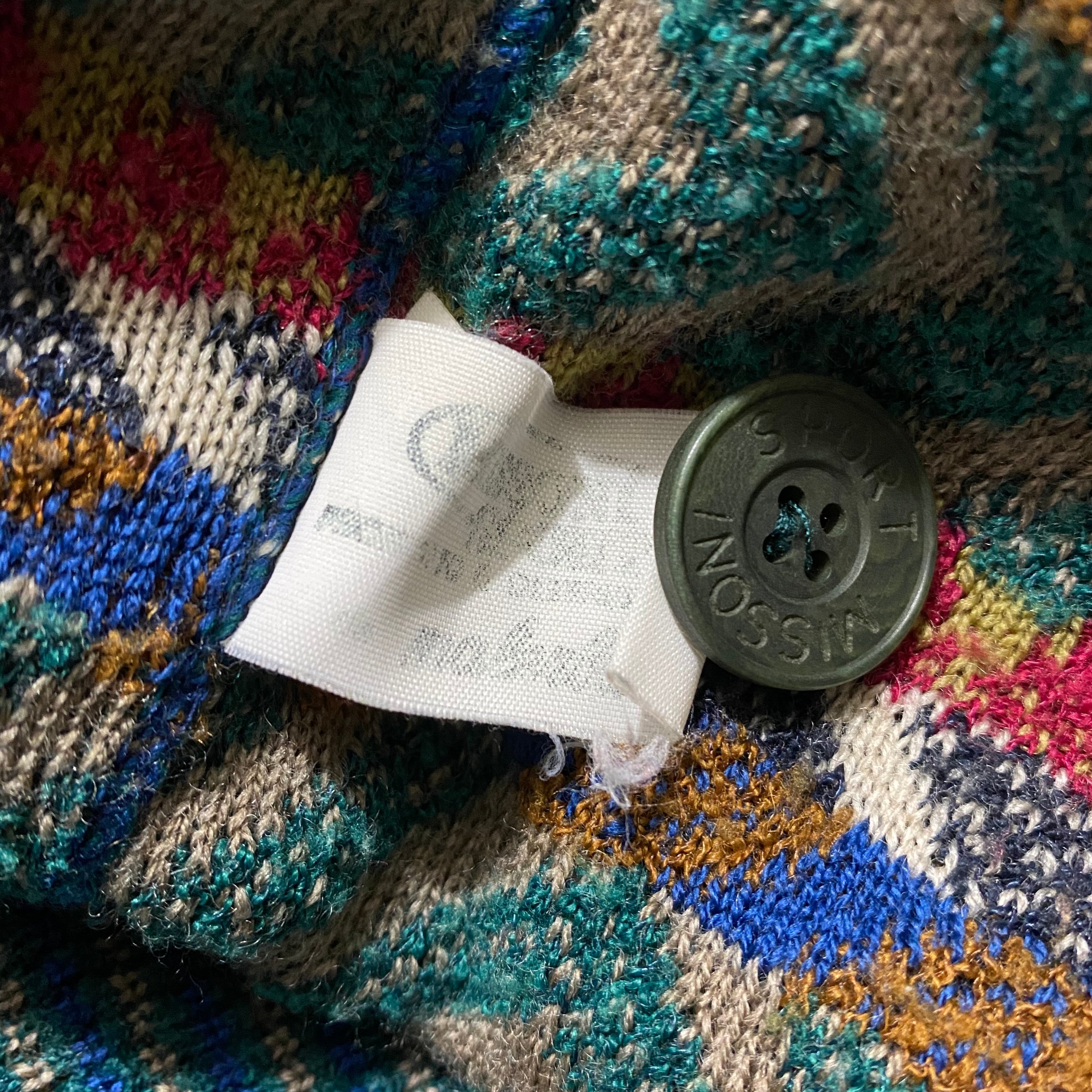 vintage MISSONI SPORT zig-zag pattern cardigan | NOIR ONLINE