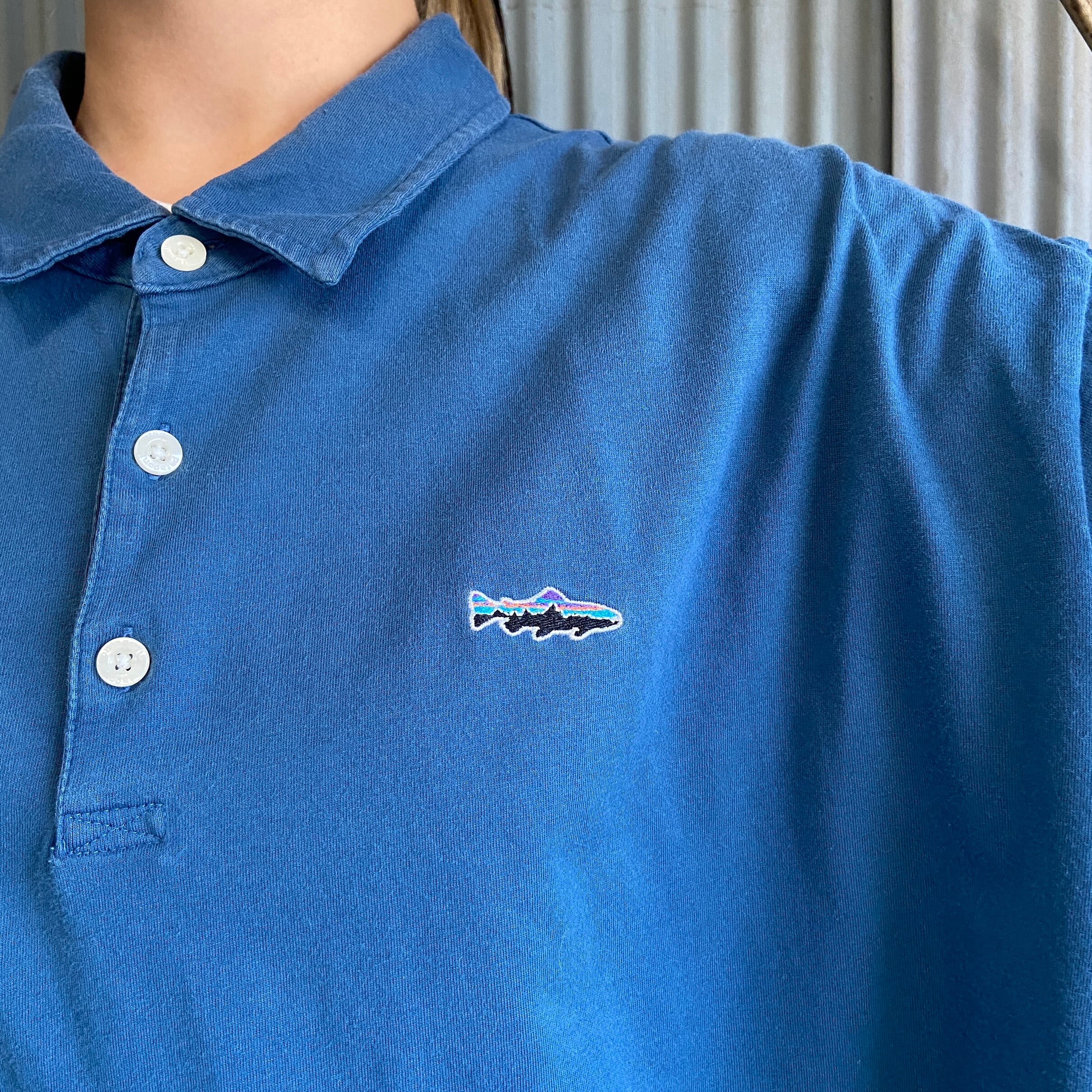 patagonia パタゴニア フィッシュロイ トラウト ロゴ刺繍 ポロシャツ 