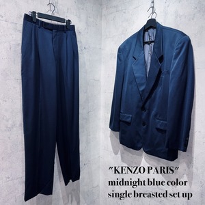 "KENZO PARIS"midnight blue color single breasted set up