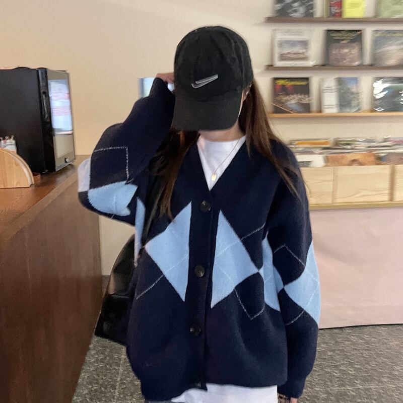 スタイルセーター ジャケット カジュアルオータムウィンターニットカーディガンスタンダード レトロ 秋物 冬物 萌量不足69916862780