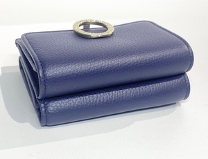 BVLGARI ブルガリ 三つ折り財布 レディース 292966 CALF/BLUE BERRY