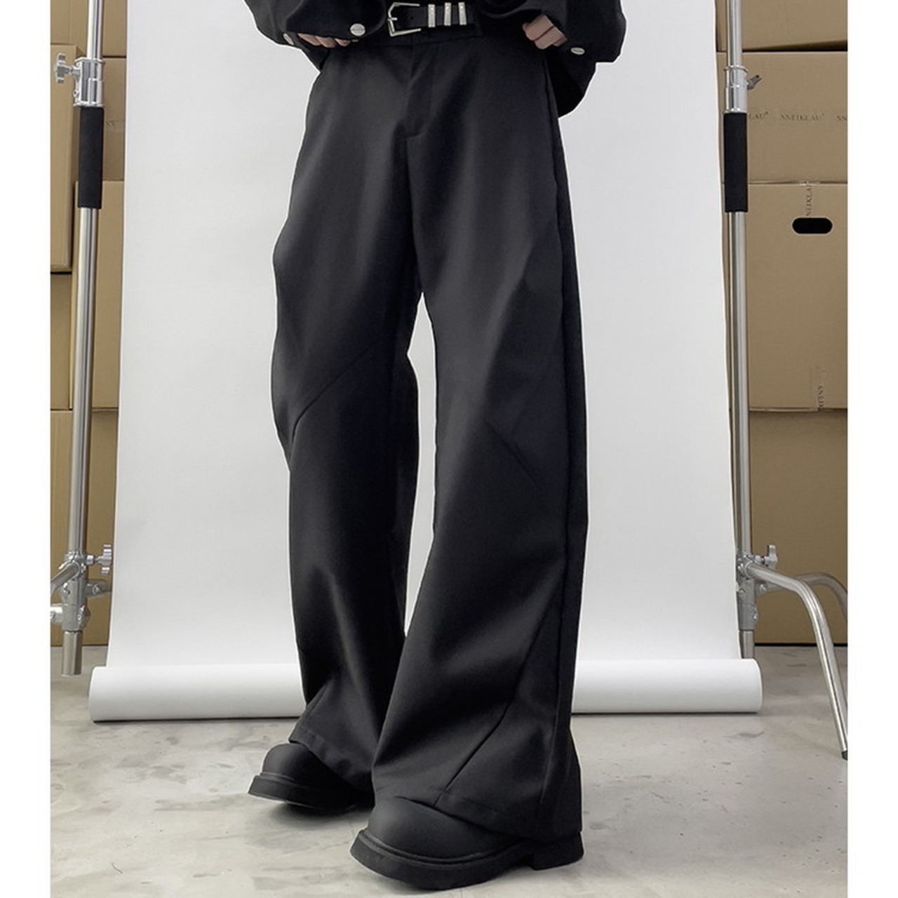 パネルルーズカジュアルスーツパンツ　928