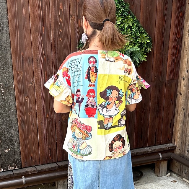 周年祭 フェイス柄フリルトップ