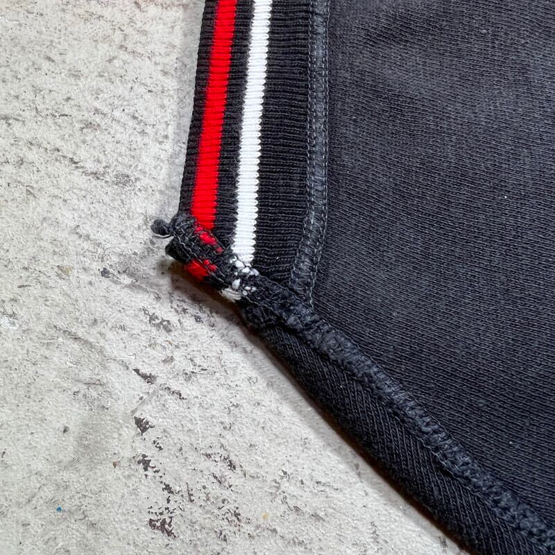 60's Unknown リブライン 半袖スウェットシャツ ブラック フェード