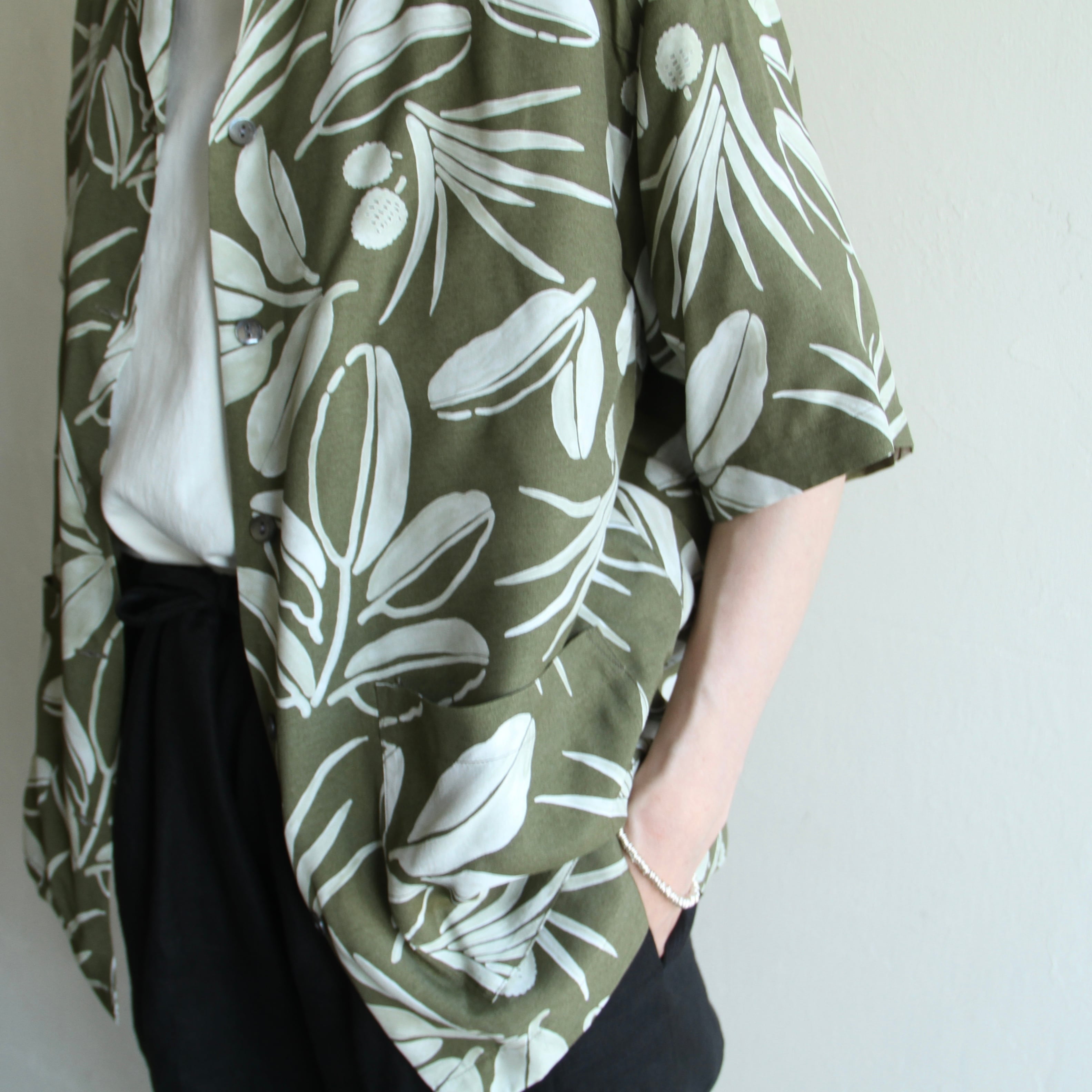 PHEENY【 womens 】rayon botanical print shirt #free size PHEENY【 womens 】rayon botanical print shirt #free size