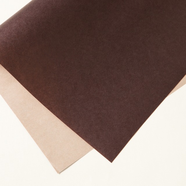 【包装紙】250枚　両面使えるリバーシブル包装紙 クラフト ブラウンT