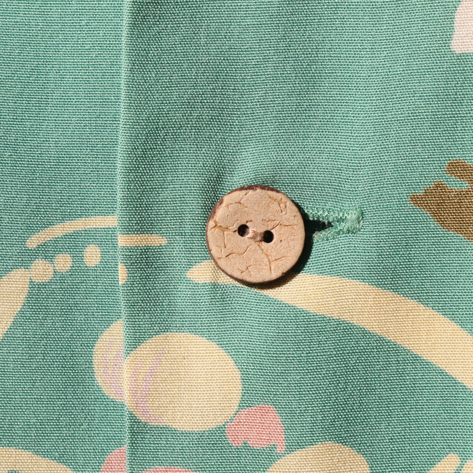 稀少 Mint Condition 2XL レーヨン 黒人 総柄 ミントグリーン ポロ