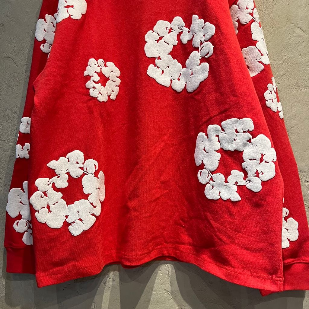 DENIM TEARS デニムティアーズ ロングTシャツ レッド SIZE.L【代官山2